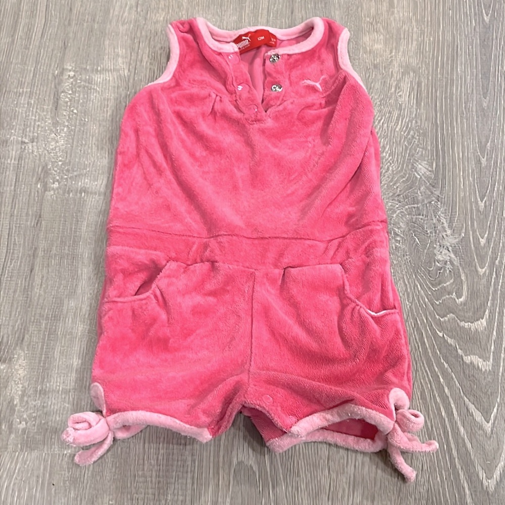 Y2K Vintage Puma Terry Romper Onesie in Pink